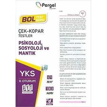 Ayt Psikoloji - Sosyoloji - Mantık Yaprak Test Kolektif