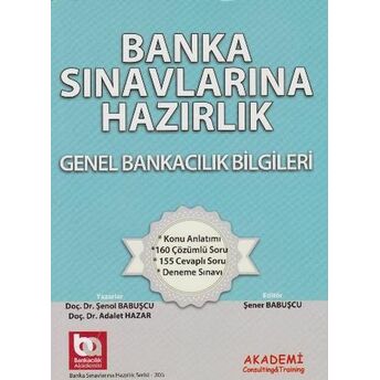 Banka Sınavlarına Hazırlık - Genel Bankacılık Bilgileri Adalet Hazar