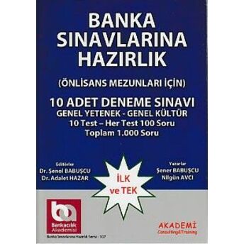 Banka Sınavlarına Hazırlık - Ön Lisans Mezunları Için (10 Adet Deneme Sınavı) Nilgün Avcı, Şener Babuşcu