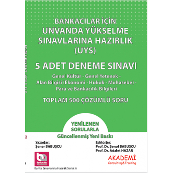 Bankacılar Için Görevde/Unvanda Yükselme 5 Deneme Adalet Hazar