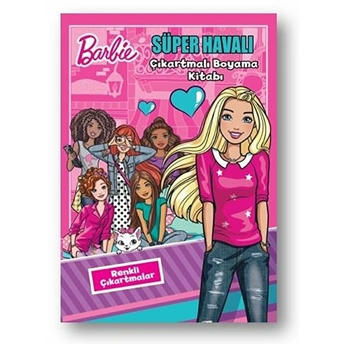 Barbie Süper Havali Çikartmali Boyama Kitabi