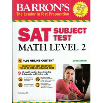 Barron's Sat Konu Testi Matematik Seviyesi 2 Richard Ku - M.a