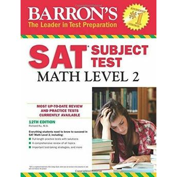 Barron's Sat Subject Test Math Level 2 Richard Ku M. A.