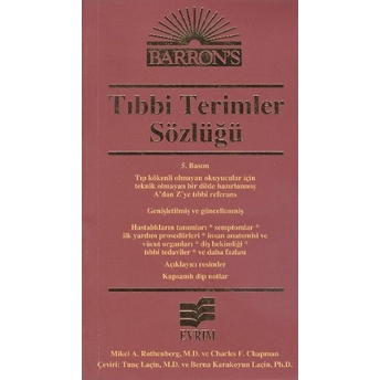 Barron's Tıbbi Terimler Sözlüğü Mikel A. Rothenberg