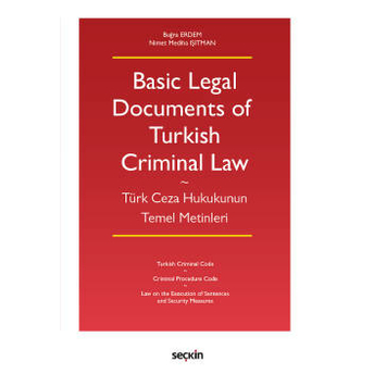 Basic Legal Documents Of Turkish Criminal Law Nimet Mediha Işıtman