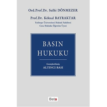 Basın Hukuku-Köksal Bayraktar