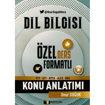 Başvuru Yayınları Tyt Ayt Kpss Ales Dgs Dil Bilgisi Konu Anlatımı Onur Soğuk