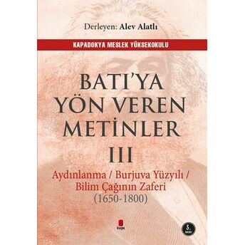 Batıya Yön Veren Metinler 3 Alev Alatlı