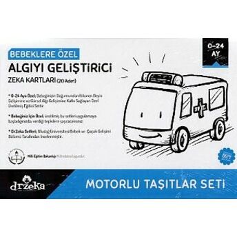 Bebeklere Özel Algıyı Geliştirici Zeka Kartları - Motorlu Taşıtlar Seti 0-24 Ay Kolektif