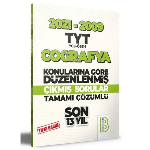 Benim Hocam 2009 2021 Tyt Coğrafya Son 13 Yıl Tıpkı Basım Konularına Göre Düzenlenmiş Tamamı Çözümlü Çıkmış Sorular