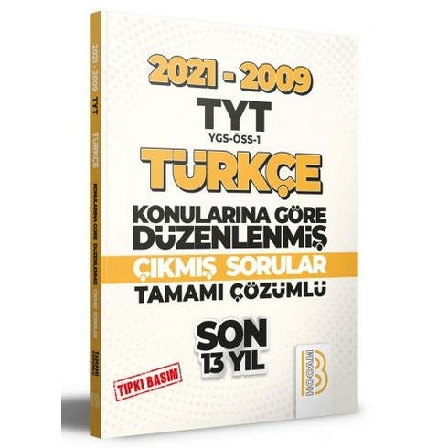 Benim Hocam Tyt Türkçe Son 13 Yıl 2009-2021Tipki Basım Konularına Göre Düzenlenmiş Çıkmış Sorular