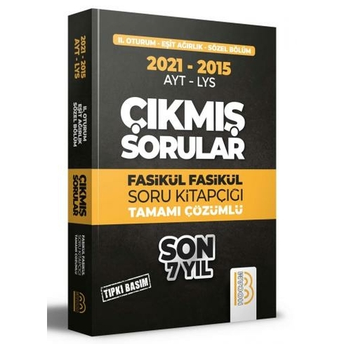 Benim Hocam Yayınları 2015-2021 Yks 2. Oturum Ea Sözel Bölüm Son 7 Yıl Tıpkı Basım Fasikül Çıkmış Sorular