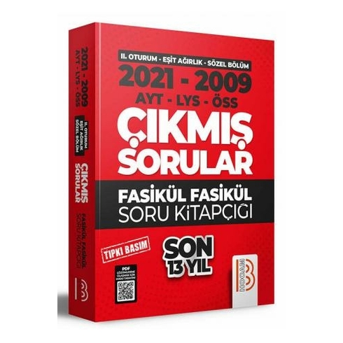 Benim Hocam Yayınları 2021-2009 Yks 2.Oturum Ea Sözel Son 13 Yıl Tıpkı Basım Fasikül Fasikül Çıkmış Sorular