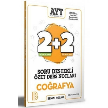 Benim Hocam Yayınları 2021 Ayt Coğrafya 2 2 Soru Destekli Özet Ders Notları Melis Teke