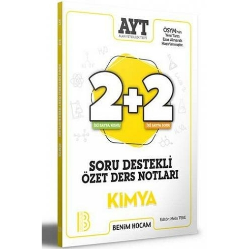 Benim Hocam Yayınları 2021 Ayt Kimya 2+2 Soru Destekli Özet Ders Notları - Melis Teke