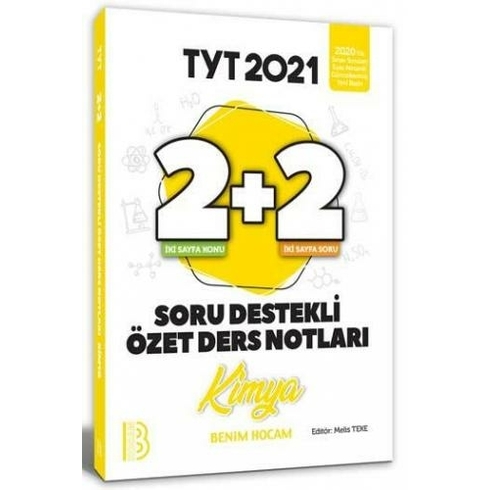 Benim Hocam Yayınları 2021 Yks Tyt Kimya 2+2 Soru Destekli Özet Ders Notları - Melis Teke