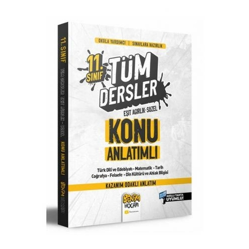 Benim Hocam Yayınları 2022 11. Sınıf Eşit Ağırlık - Sözel Tüm Dersler Konu Anlatımı