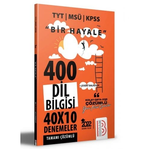 Benim Hocam Yayınları 2022 Bir Hayale Serisi Dil Bilgisi Tamamı Çözümlü Deneme