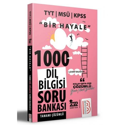 Benim Hocam Yayınları 2022 Bir Hayale Serisi Tyt - Kpss - Msü Dil Bilgisi Tamamı Çözümlü Soru Bankası