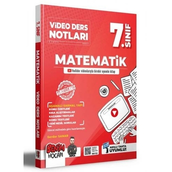 Benim Hocam Yayınları 2023 7.Sınıf Matematik Video Ders Notları (Konu Anlatımı) Serdar Sanar