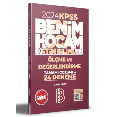 Benim Hocam Yayınları 2024 Eğitim Bilimleri Ölçme Ve Değerlendirme Tamamı Çözümlü 24 Deneme Sabri Zahit