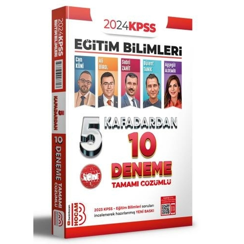 Benim Hocam Yayınları 2024 Kpss Eğitim Bilimleri 5 Kafadardan Tamamı Çözümlü 10 Deneme Ali Birol