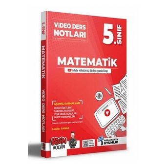 Benim Hocam Yayınları 5.Sınıf Matematik Video Ders Notları Konu Anlatımı Serdar Sanar