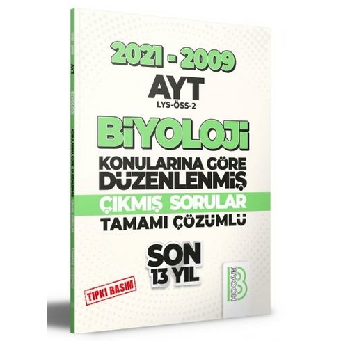 Benim Hocam Yayınları Ayt 2009-2021 Biyoloji Son 13 Yıl Tıpkı Basım Konularına Göre Düzenlenmiş Çıkmış Sorular