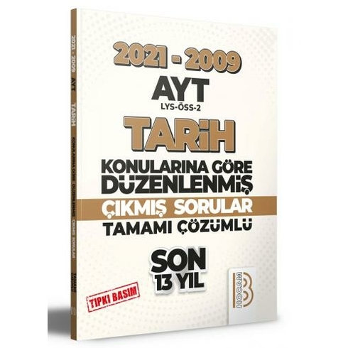 Benim Hocam Yayınları Ayt 2009-2021 Tarih Son 13 Yıl Tıpkı Basım Konularına Göre Düzenlenmiş Çıkmış Sorular