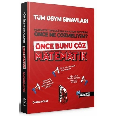 Benim Hocam Yayınları Benim Hocam Tüm Ösym Sınavları Için Önce Bunu Çöz Matematik Soru Bankası