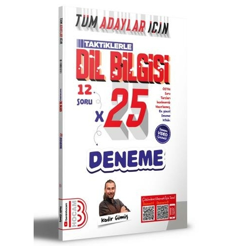 Benim Hocam Yayınları Tüm Adaylar Için Taktiklerle Dil Bilgisi Tamamı Video Çözümlü 25 Deneme Kadir Gümüş