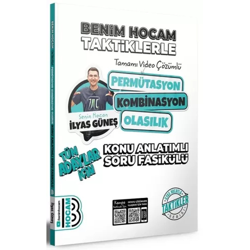 Benim Hocam Yayınları Tüm Adaylar Için Taktiklerle Permütasyon Kombinasyon Olasılık Konu Anlatımlı Soru Fasikülü Ilyas Güneş