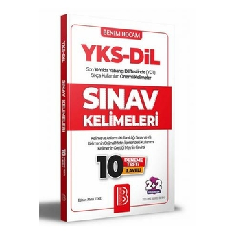 Benim Hocam Yayınları Yks Dil Ingilizce Sınav Kelimeleri ( 2 2 Serisinden ) 10 Deneme Testi Ilaveli Melis Teke