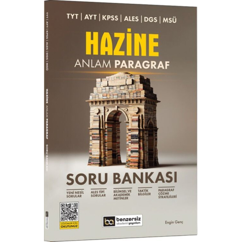 Benzersiz Akademi Yayınları Tyt Ayt Kpss Ales Dgs Msü Hazine Anlam Paragraf Soru Bankası Engin Genç