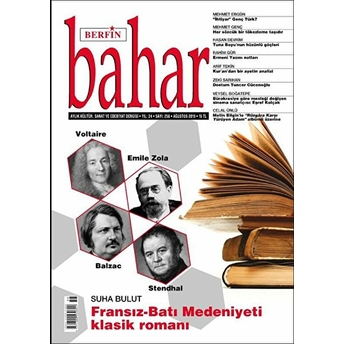 Berfin Bahar Aylık Kültür Sanat Ve Edebiyat Dergisi Sayı: 258 Ağustos 2019