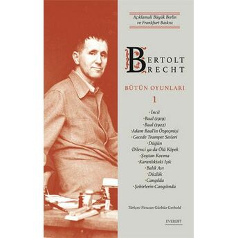 Bertolt Brecht Bütün Oyunları 1 Bertolt Brecht