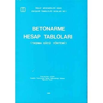 Betonarme Hesap Tabloları Taşıma Gücü Yöntemi Ruhi Aydın