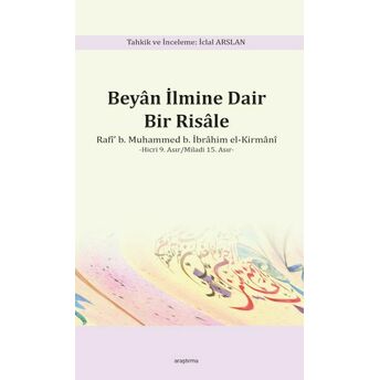 Beyan Ilmine Dair Bir Risâle Iclal Arslan