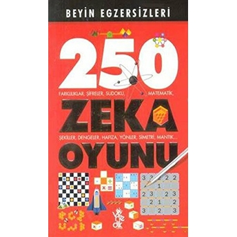 Beyin Egzersizleri 250 Zeka Oyunu (Kırmızı) Kolektif