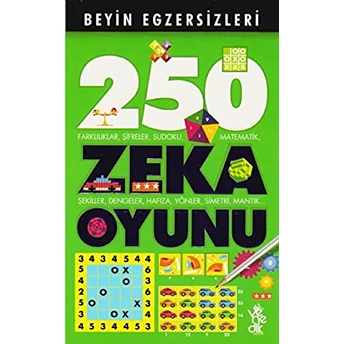 Beyin Egzersizleri 250 Zeka Oyunu (Yeşil) Kolektif