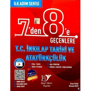 Beyin Takımı 7 Den 8 E Geçenlere T. C. Inkılap Tatihi Ve Atatürkçülük Ilk Adım Serisi Soru Bankası Komisyon