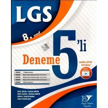 Beyin Takımı 8. Sınıf Lgs 5 Li Deneme Komisyon