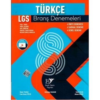 Beyin Takımı 8. Sınıf Lgs Türkçe Branş Denemeleri Gülbahar Kalkan