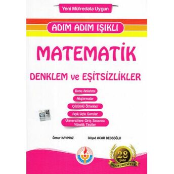 Bilal Işıklı Matematik Denklem Ve Eşitsizlikler Adım Adım Işıklı (Yeni) Öznur Kaymaz, Dilşad Acar Dedeoğlu