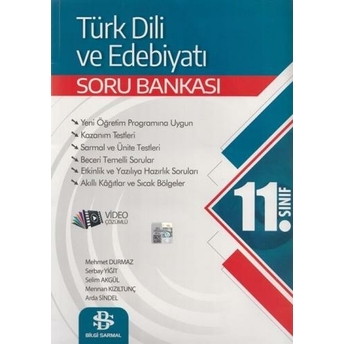 Bilgi Sarmal Yayınları 11. Sınıf Türk Dili Ve Edebiyatı Soru Bankası Mehmet Durmaz