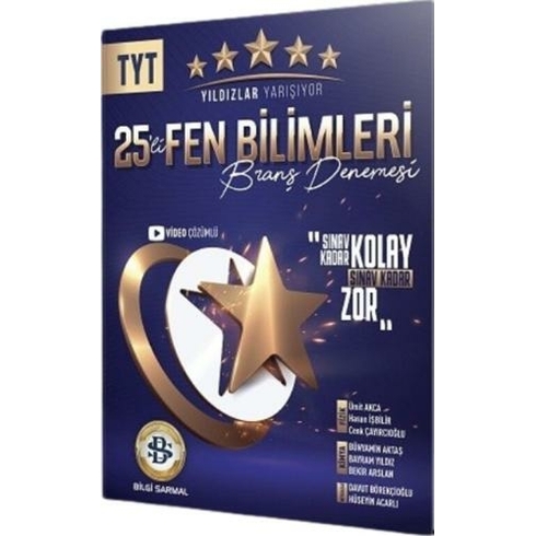 Bilgi Sarmal Yayınları Tyt Fen Bilimleri Yıldızlar Yarışıyor 25 Li Branş Denemesi Ümit Akca