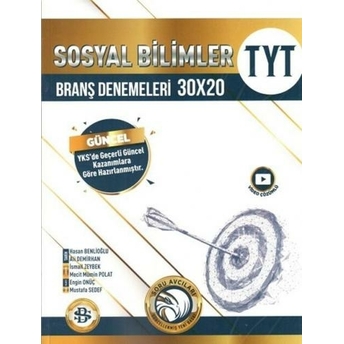 Bilgi Sarmal Yayınları Tyt Sosyal Bilimler 30 X 20 Branş Denemeleri Ali Demirhan