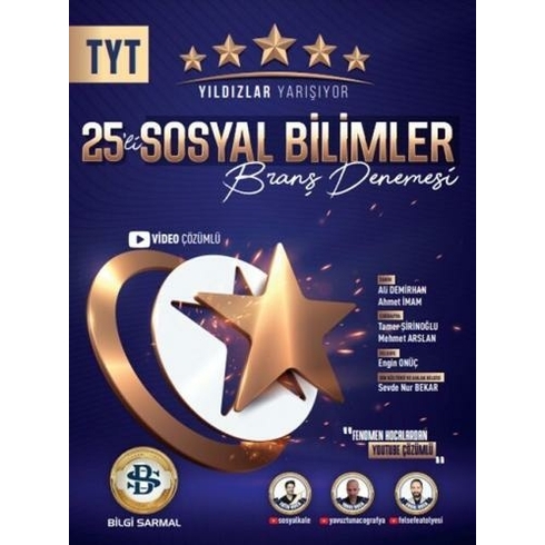 Bilgi Sarmal Yayınları Tyt Sosyal Bilimler Yıldızlar Yarışıyor 25 Li Branş Denemesi Komisyon