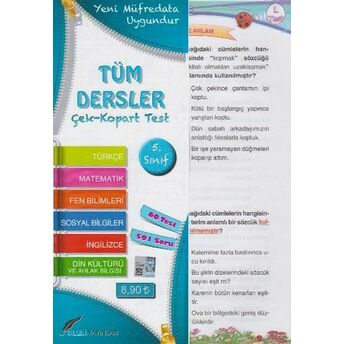 Bilgili 5. Sınıf Tüm Dersler Yaprak Test Komisyon