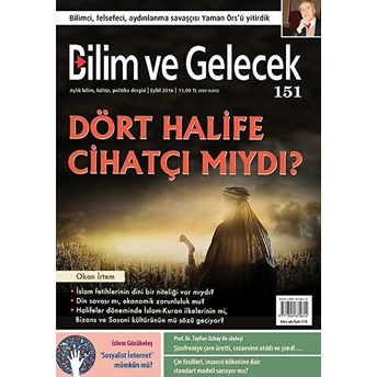 Bilim Ve Gelecek Dergisi Sayı: 151 Eylül 2016 Kolektif